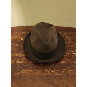 Royal Stetson Men Size 6 7/8 Vintage Brown Felt Fedora Hat